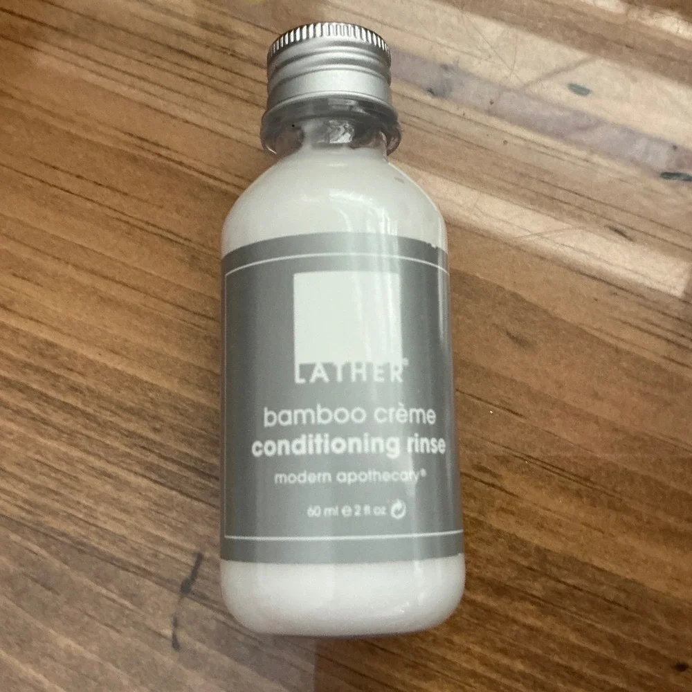 LATHER Bamboo Creme Hair Wash and Conditioning Rinse Set 6 Bottles 2oz